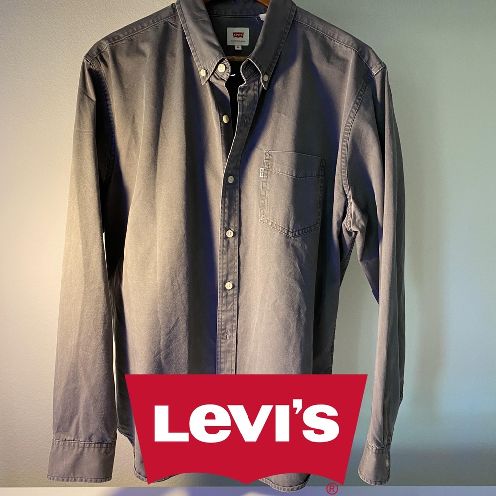 Levis Large Cotton Shirt Gray